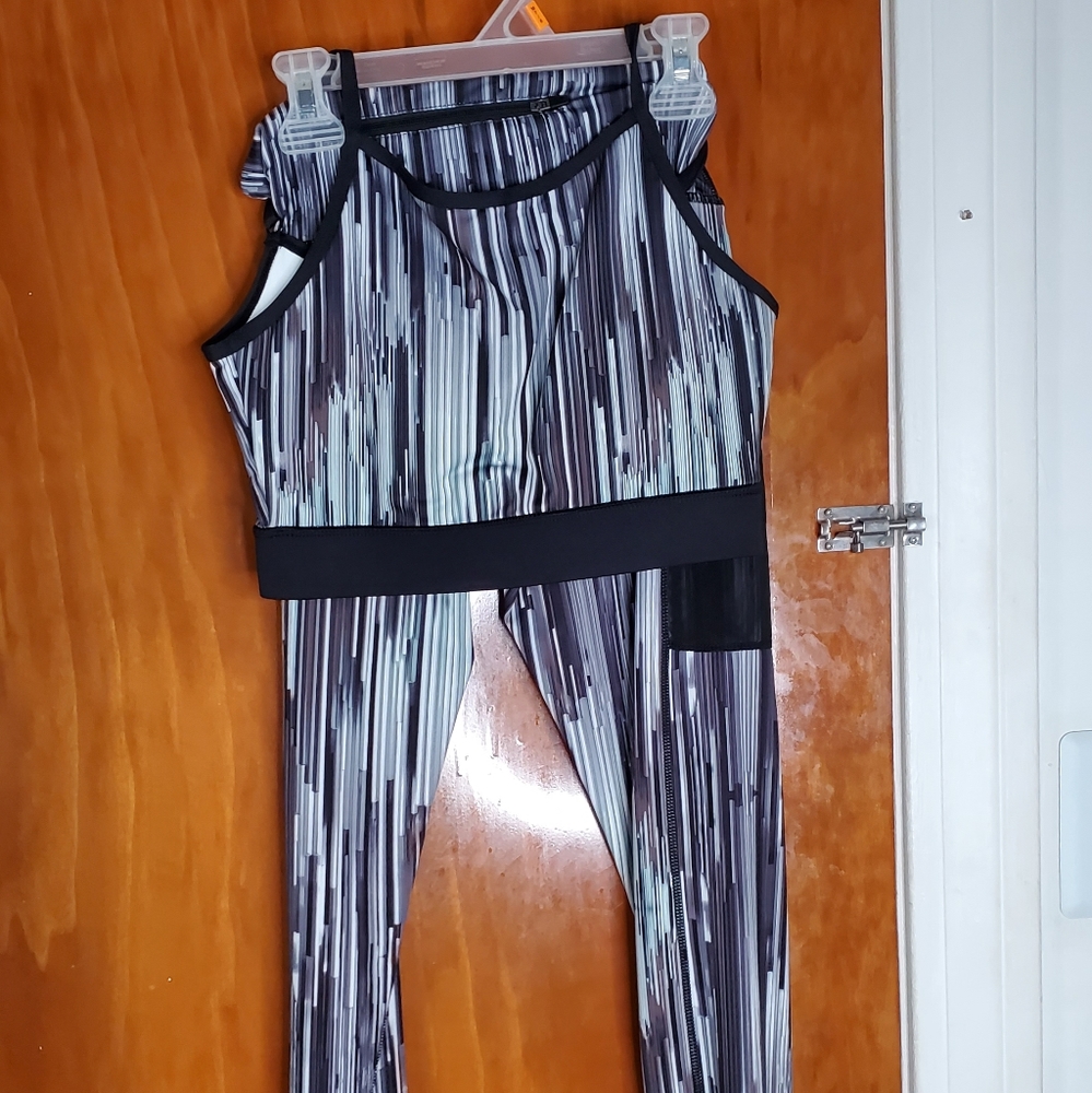 Fashion Nova Mesh Athletic Sport Active Pant Set